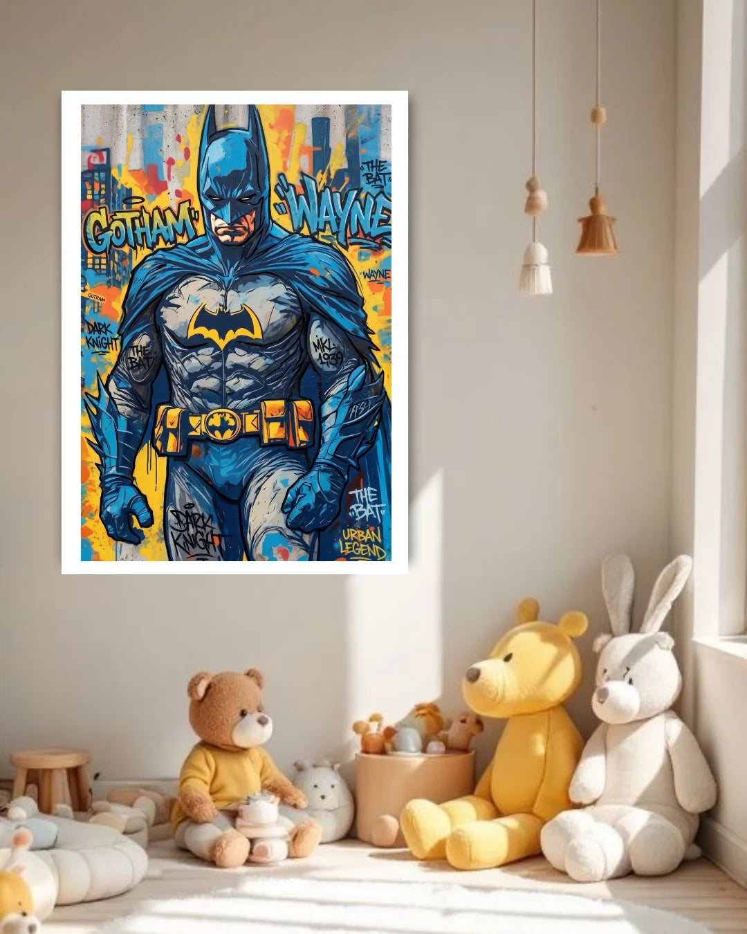 Batman poster in a child&