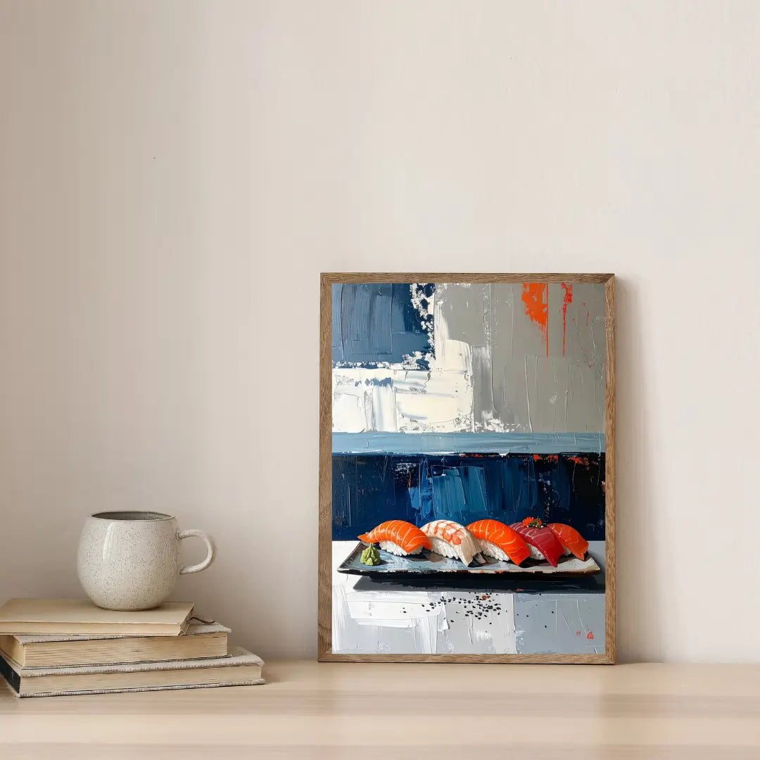 Sushi food wall art canvas painting for kitchen and dining area