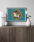 Traditional Indian cow canvas painting for wall decor, ethnic wall art