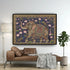 Traditional Indian elephant canvas painting for living room wall decor