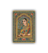 Traditional Indian woman portrait wall art canvas painting