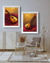 Instrument guitar wall art canvas for contemporary home decor