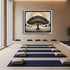 Tree of life meditation wall art in yoga hall with calm spiritual ambiance
