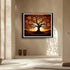 Tree of life spiritual wall art with golden glow for peaceful home decor
