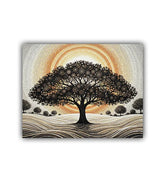 Close up view of tree of life spiritual wall art painting
