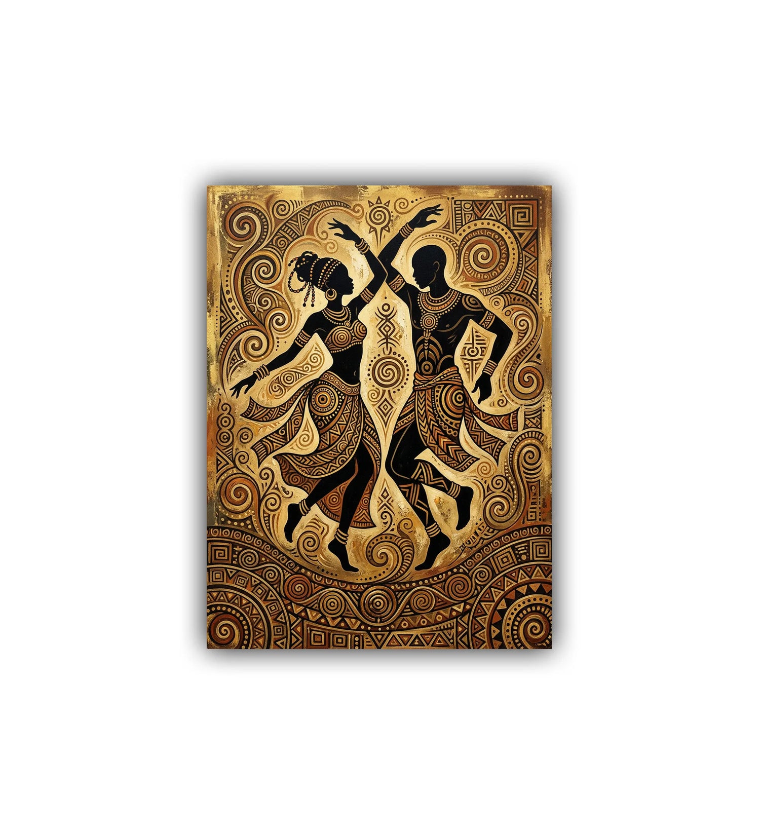 ethnic folk art wall art canvas with traditional dancers
