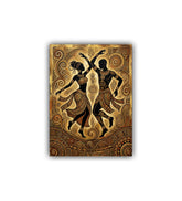 ethnic folk art wall art canvas with traditional dancers