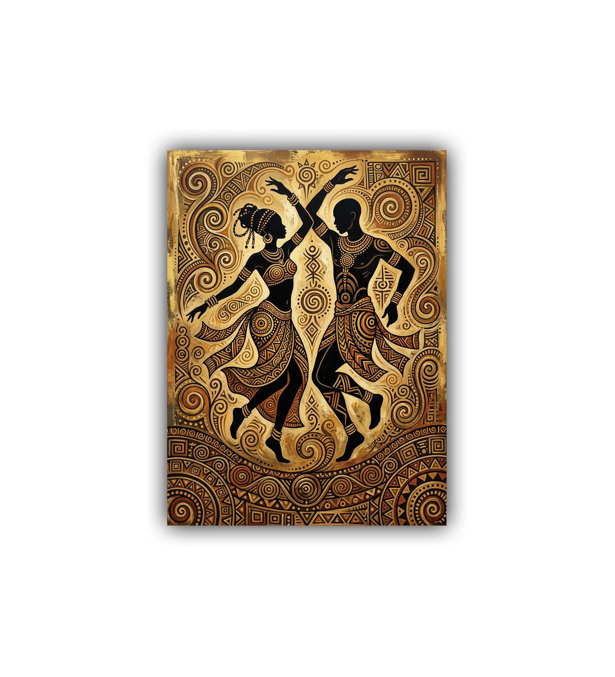 ethnic folk art wall art canvas with traditional dancers