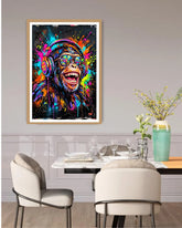 urban graffiti face wall art canvas in modern home decor