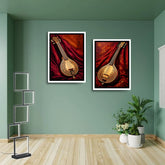 Veena inspired music canvas wall art for living room