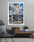 vintage airplane wall art canvas in modern living room decor