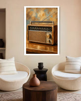 retro radio canvas art for home interior decor