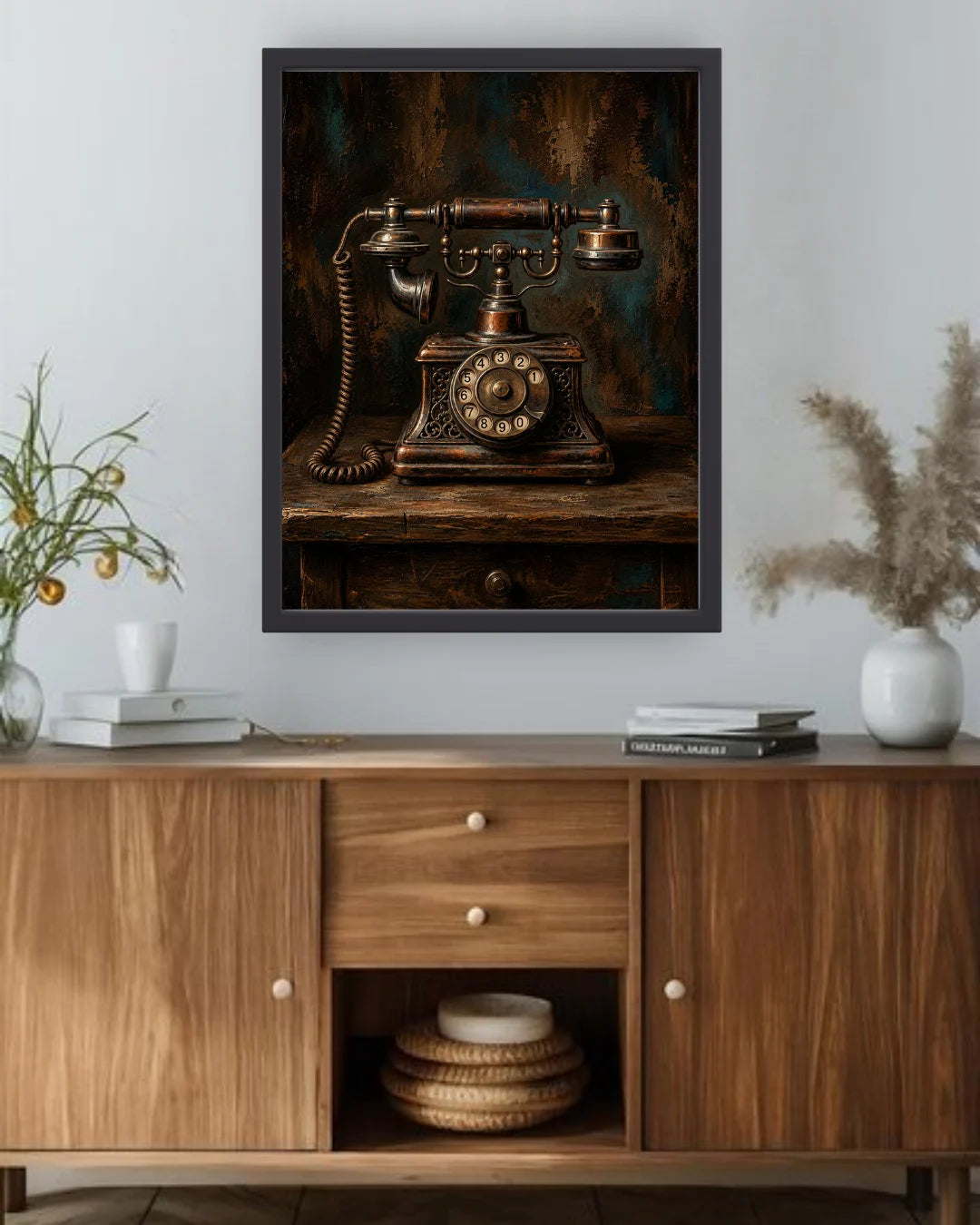 retro communication artwork canvas for home interior