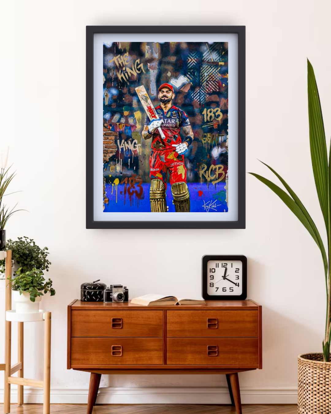 King Kohli Cricket - Wall Art Canvas