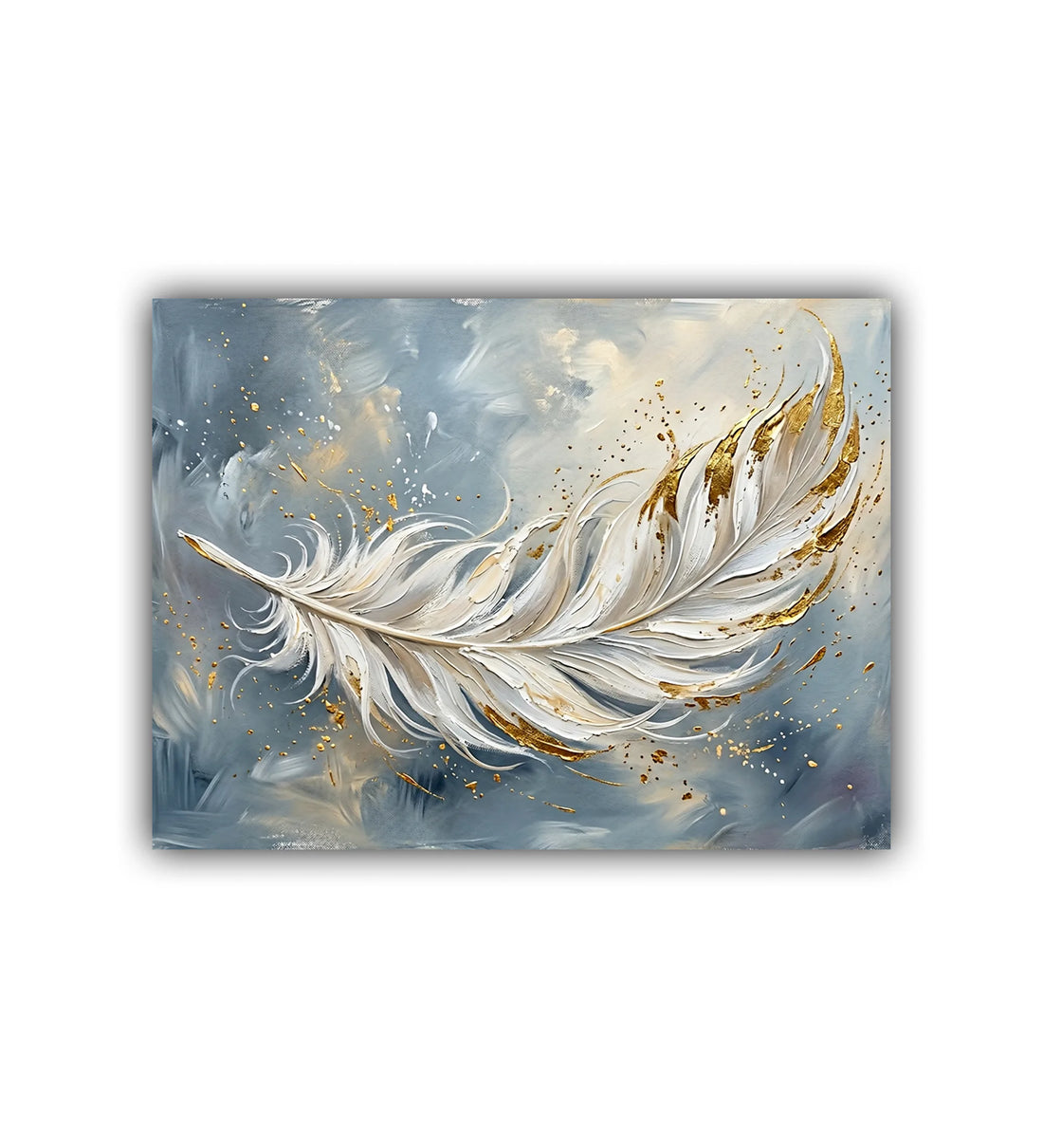 elegant feather wall art canvas abstract painting