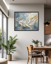 abstract feather painting wall art modern decor