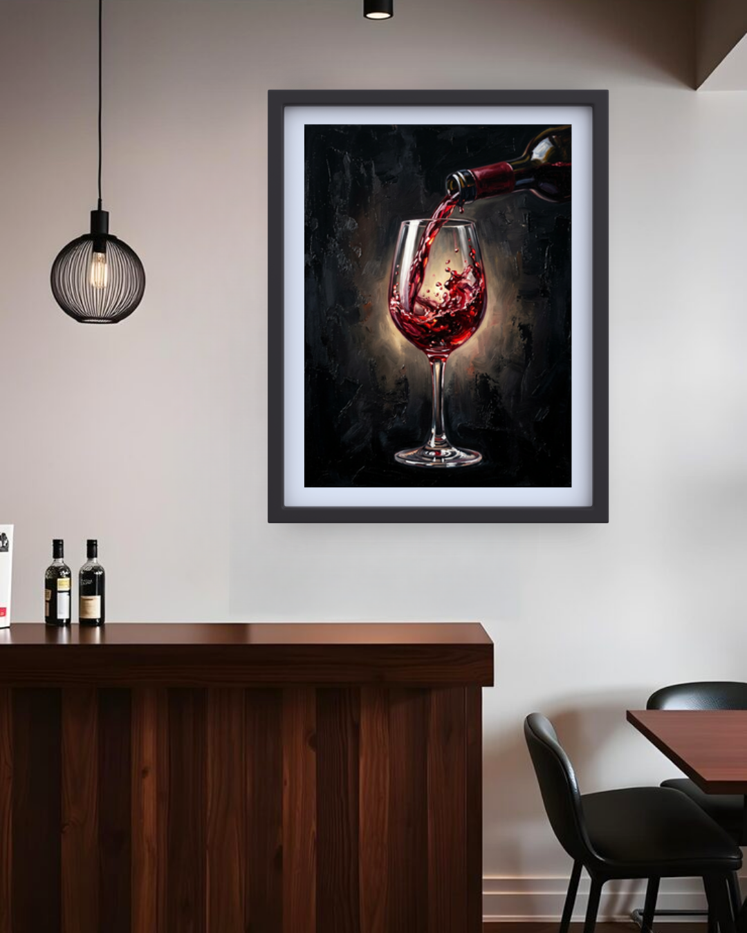 Luxury Wine Glass Art - Wall Art Canvas