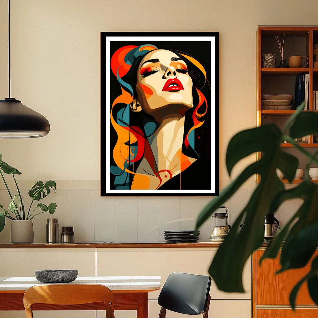 Colorful abstract art of a woman&