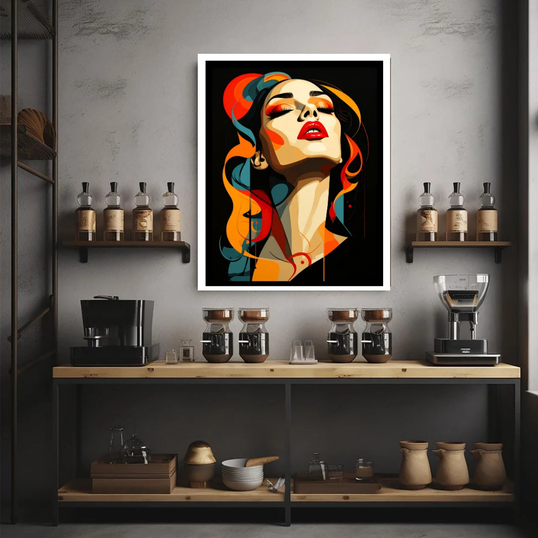 Colorful abstract art of a woman&